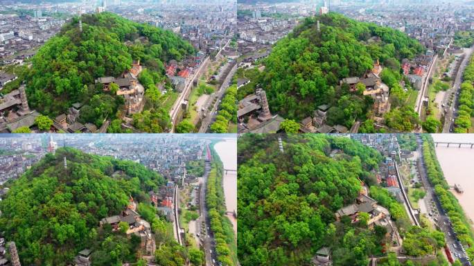 台州府城文化旅游区兴善门紫阳古街航拍素材