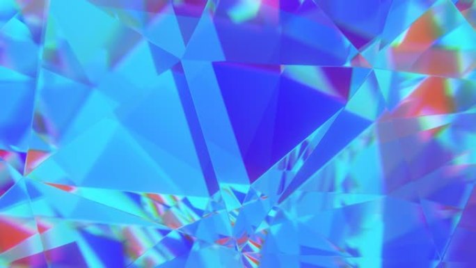 钻石刻面抽象衍射背景3D渲染
