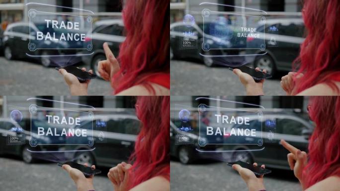 红发女人互动平视显示器贸易平衡