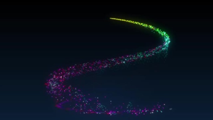 3D抽象数字旋转光流粒子背景设计素材