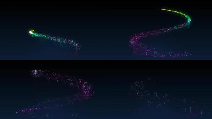 3D抽象数字旋转光流粒子背景设计素材