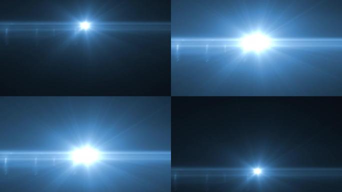 快速过渡动画，恒星停留在某个点，并通过多个虹膜和耀斑变得更亮。非常适合视频、广告和横幅。也可以用作光