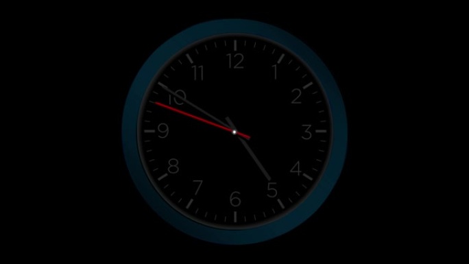 时钟-最小抽象运动3d渲染时钟时间概念时间流逝小时-时钟时间流逝可循环-12小时时间流逝-时钟时间流