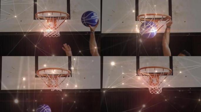 健身房篮球比赛连接网络动画