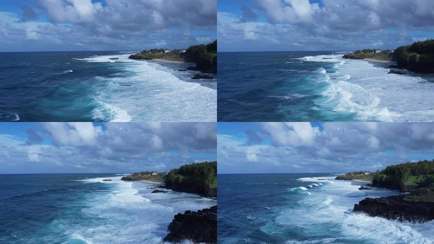 【4K航拍】大气磅礴的大海海浪38秒镜头