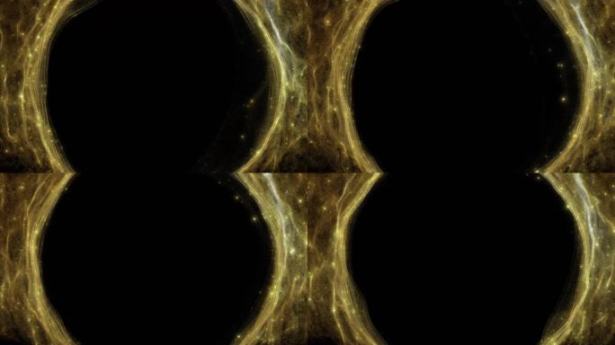 4K金色粒子边框-无缝循环带透明通道