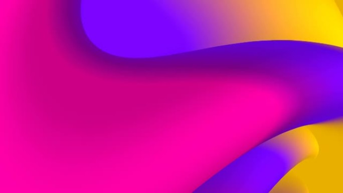 具有时尚彩虹渐变的流体形状。抽象彩色流几何背景。数字无缝循环动画。3d渲染4K UHD