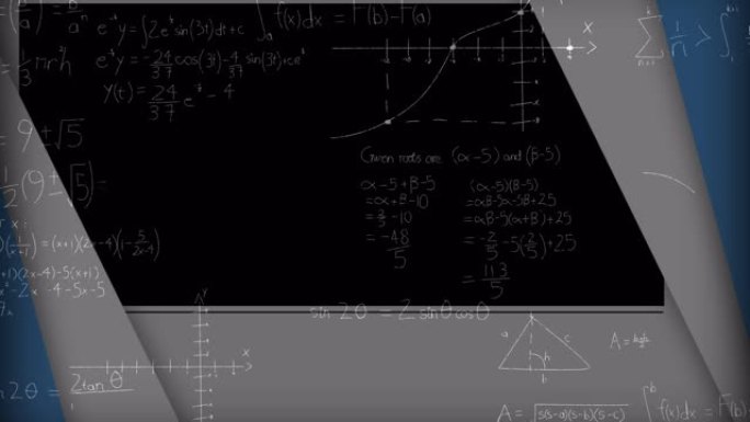 板上数学方程的动画