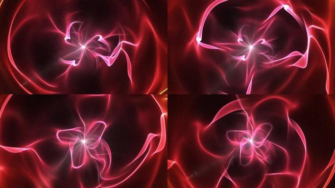 红花VJ循环镜头背景素材LED大屏动态动