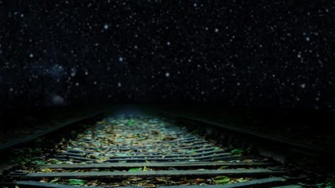 夜间铁路