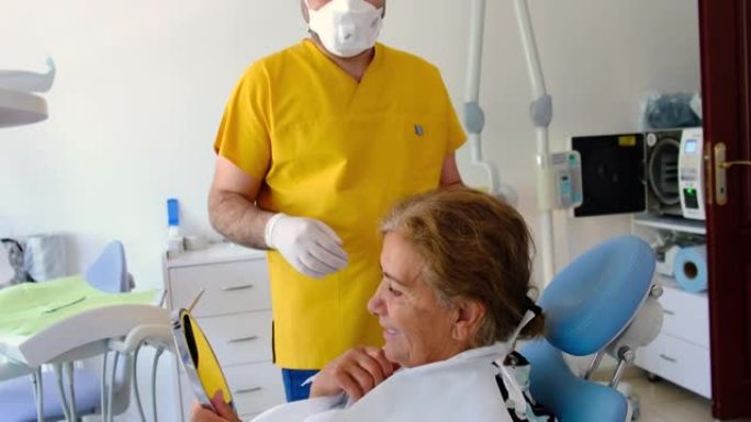 术后牙科假体检查。