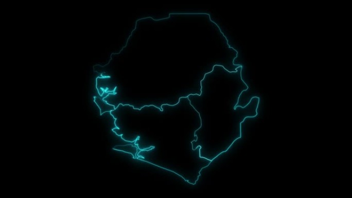 塞拉利昂与省份的动画轮廓图