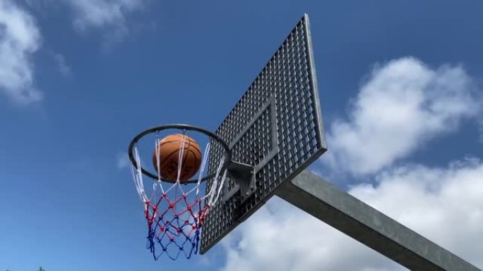 篮球从金属板上反弹