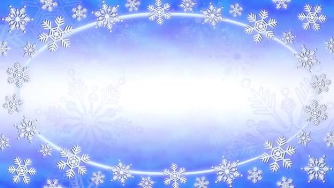 雪水晶光开口框架2图案椭圆形方形明亮背景