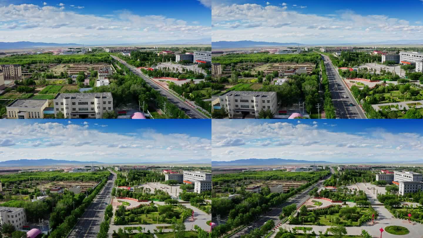 新疆塔城地区 城市航拍4k