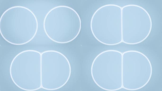 白色大肥皂泡相互结合，形成气泡簇