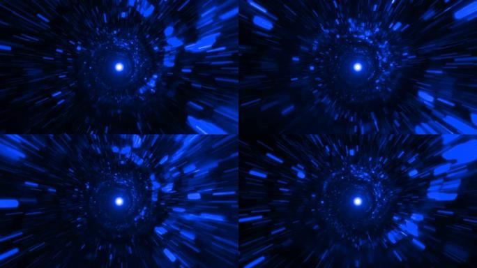 蓝色循环3D星云背景动画