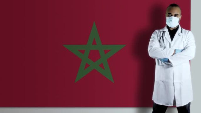 摩洛哥安的列斯群岛带国旗医生