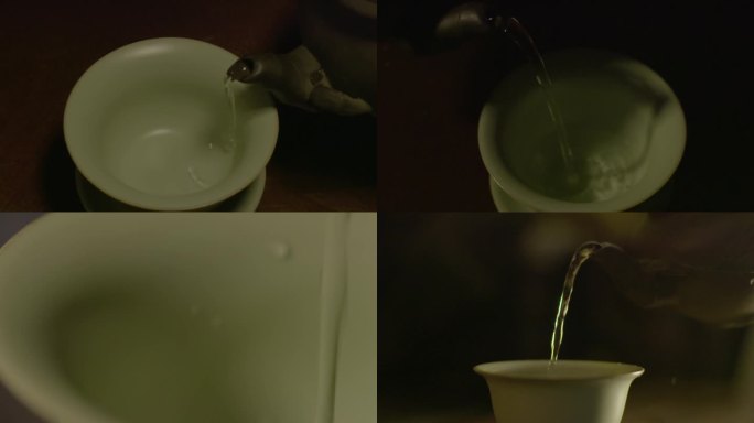 倒茶 倒水 喝水 茶杯 陶瓷杯C025