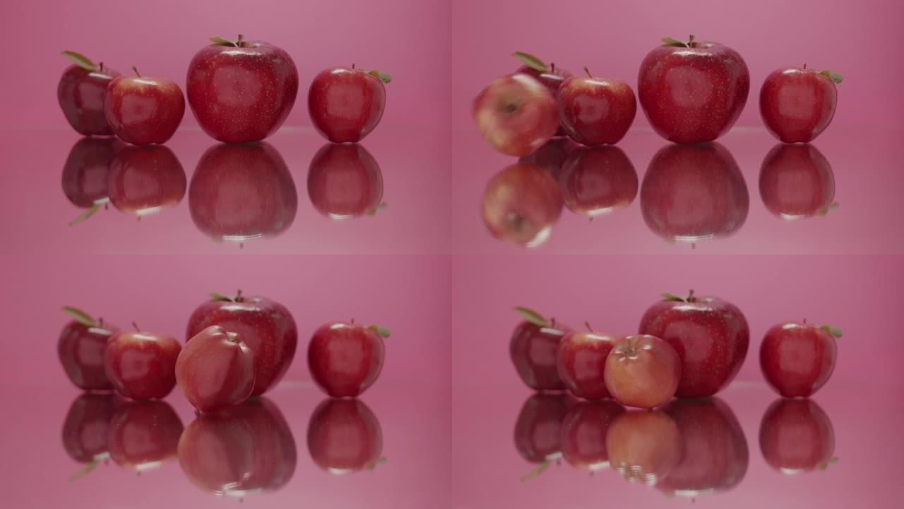 甜水果成分美女红苹果它从右向左壁纸
