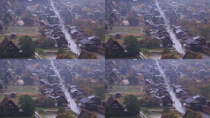 日本岐阜秋季白川子历史村的照片