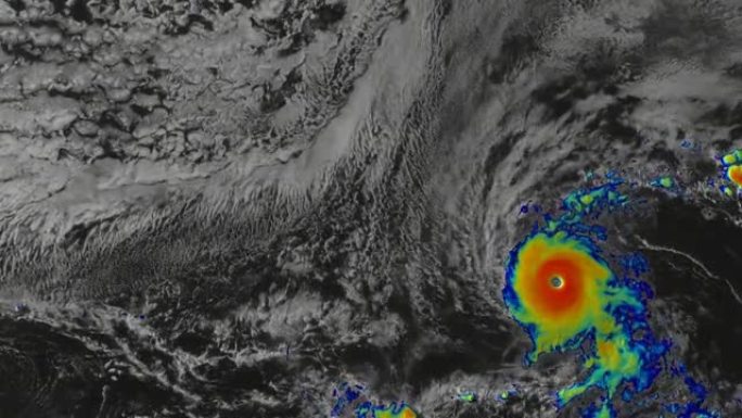 2021飓风费利西亚卫星图像延时