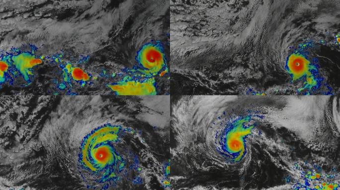 2021飓风费利西亚卫星图像延时