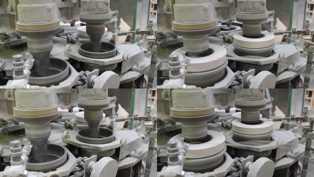 陶瓷餐具厂生产瓷器产品的工作旋转机