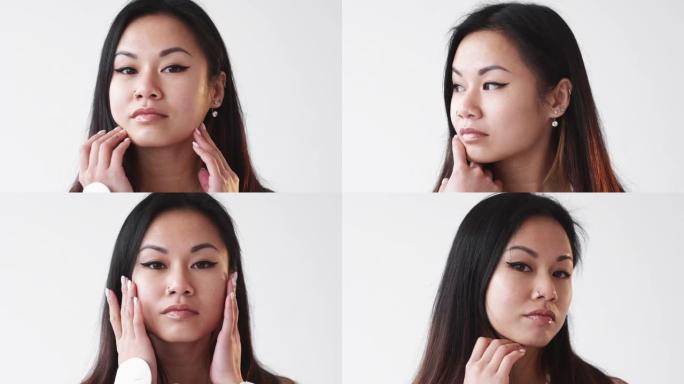 皮肤光滑亚洲女性保湿治疗