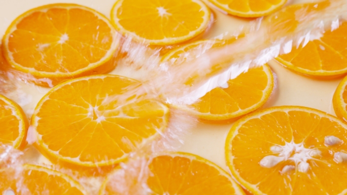 橙子橙汁脐橙水果慢动作