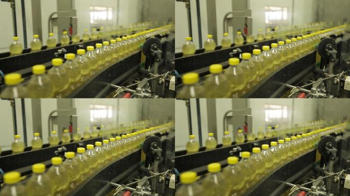 人类消费的大豆油生产和包装工艺。巴西的工业生产。