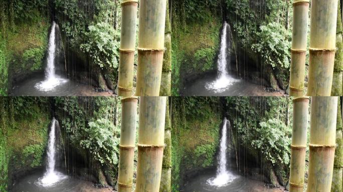 印度尼西亚巴厘岛塔巴南摄政区巴巴汉村的 “Kincir” 小瀑布，有美丽的白色清澈的水