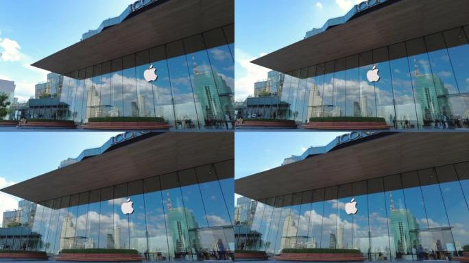 在曼谷的ICONSIAM购物中心的Apple Store的时间流逝