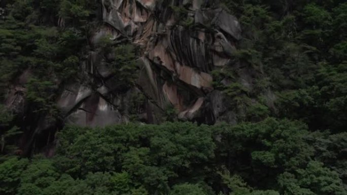 日本最美丽的山谷Shosenkyo (迷你泰山) 鸟瞰图