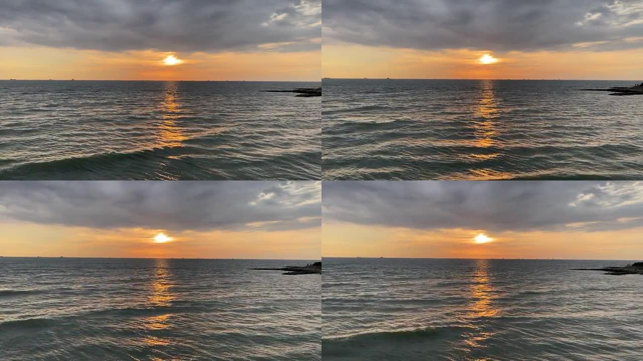 台南海滩的日落