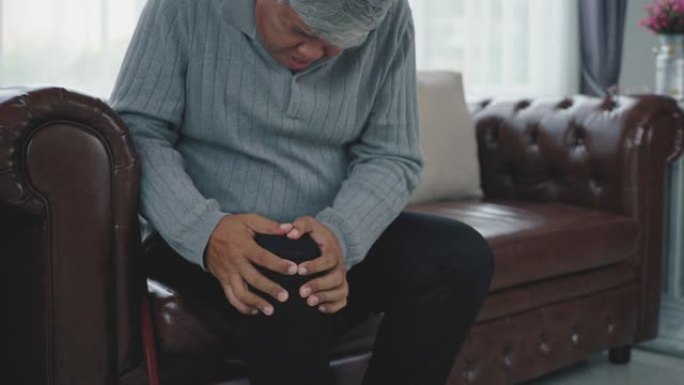 患有严重腿部和膝盖疼痛的老年人