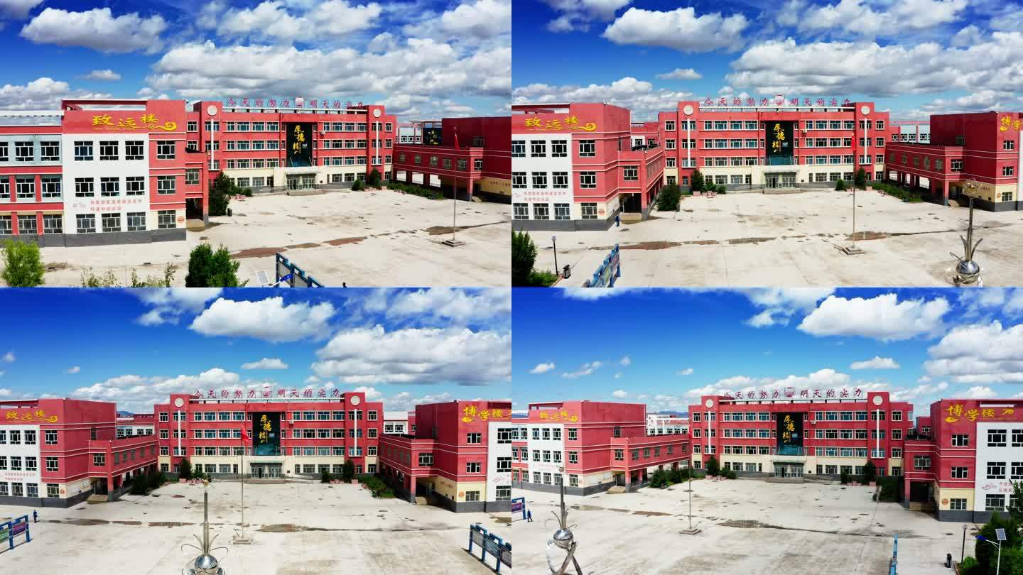 新疆学校教学楼 航拍4k10bit422
