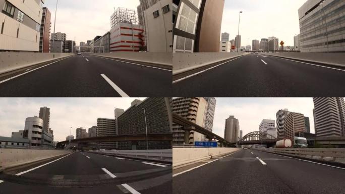 在高速公路上行驶。