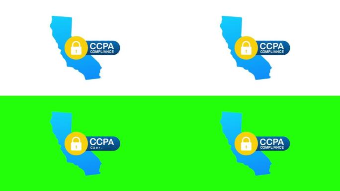 Ccpa，任何用途的伟大设计。安全图标。网站信息。网络安全。数据保护。运动图形。