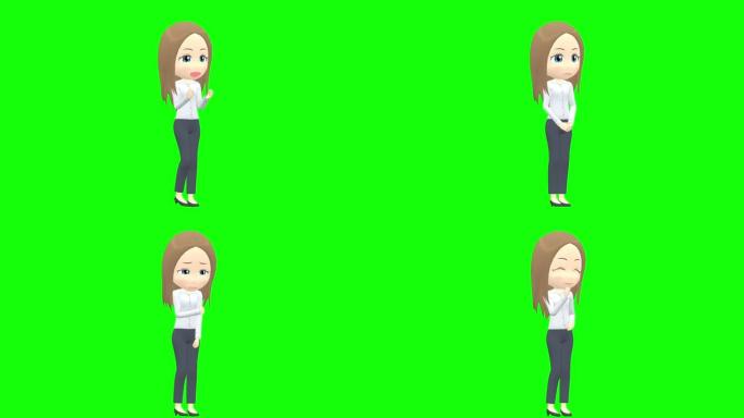 [情绪A] 高加索女衬衫直发斜角全身