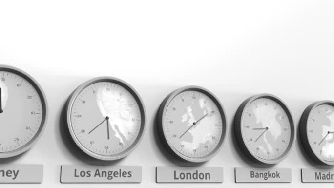 时钟显示伦敦英国时间