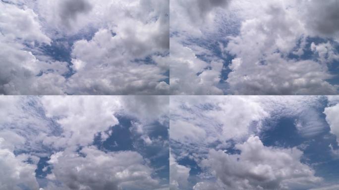运动中的积云飞云流度流动云层高空