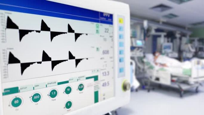 重症监护病房肺机械通气，新型冠状病毒肺炎大流行。