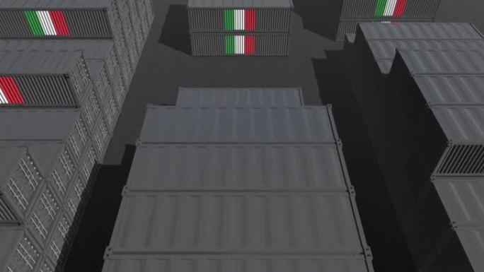 意大利船运集装箱循环顶部视图