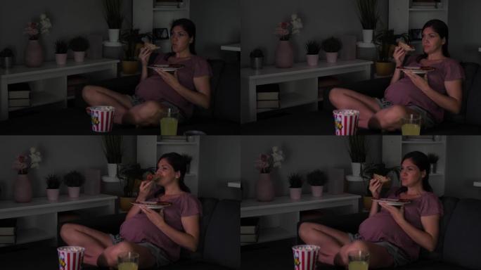 孕妇吃垃圾食品看电视-怀孕期间暴饮暴食