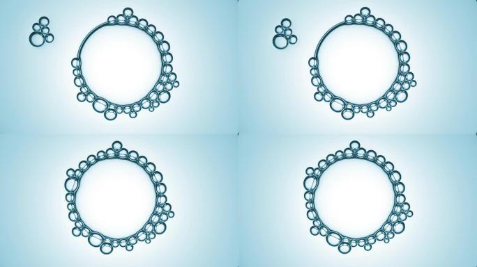 甘油大分子与小分子吸引气泡簇
