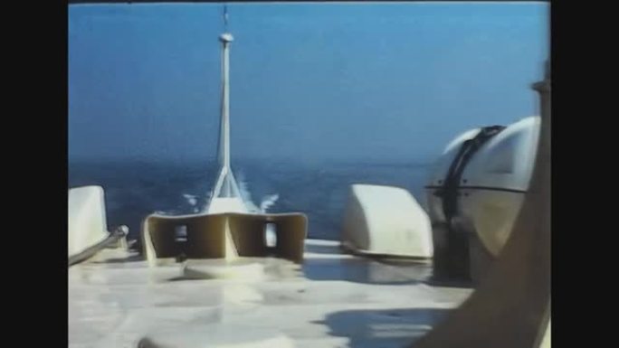 日本1974，渡轮在海上旅行