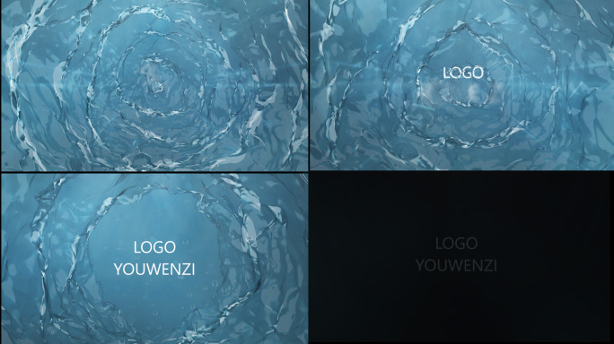 水流文字出现开场动画