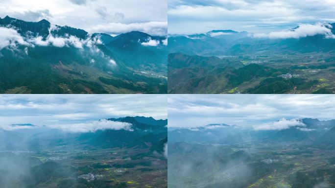 【4K】航拍云海群山 风景延时