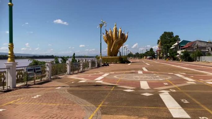 湄公河河岸广场旅游地